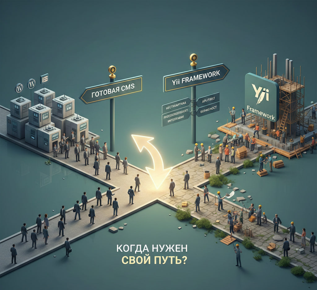 Когда бизнесу действительно нужен Yii, а не готовая CMS